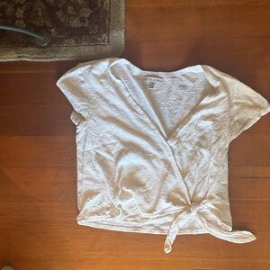 Madewell Cream Wrap Blouse